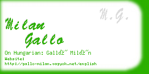 milan gallo business card